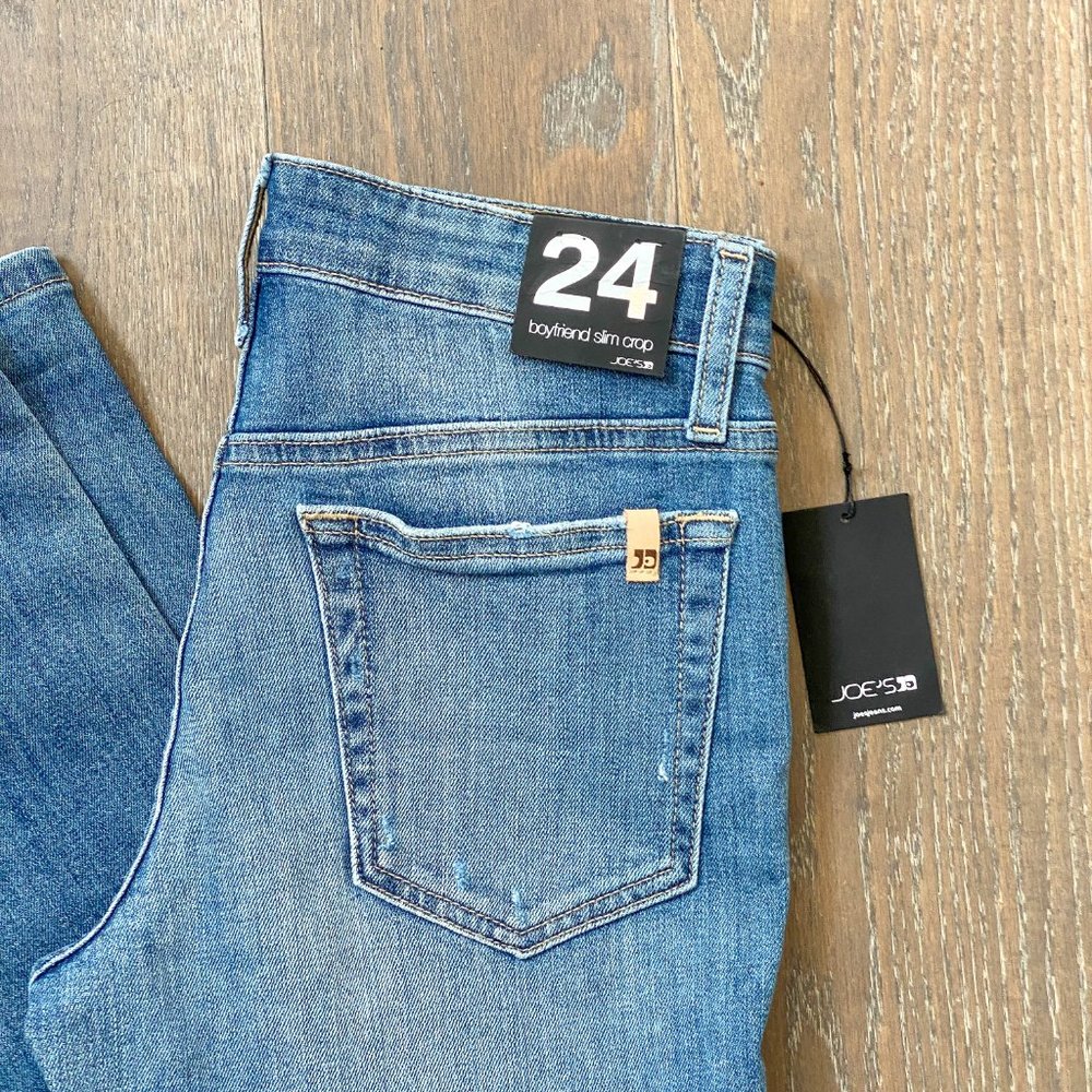Joe's Jeans Distressed Slim Boyfriend Crop Jean 24 - Picture 11 of 11